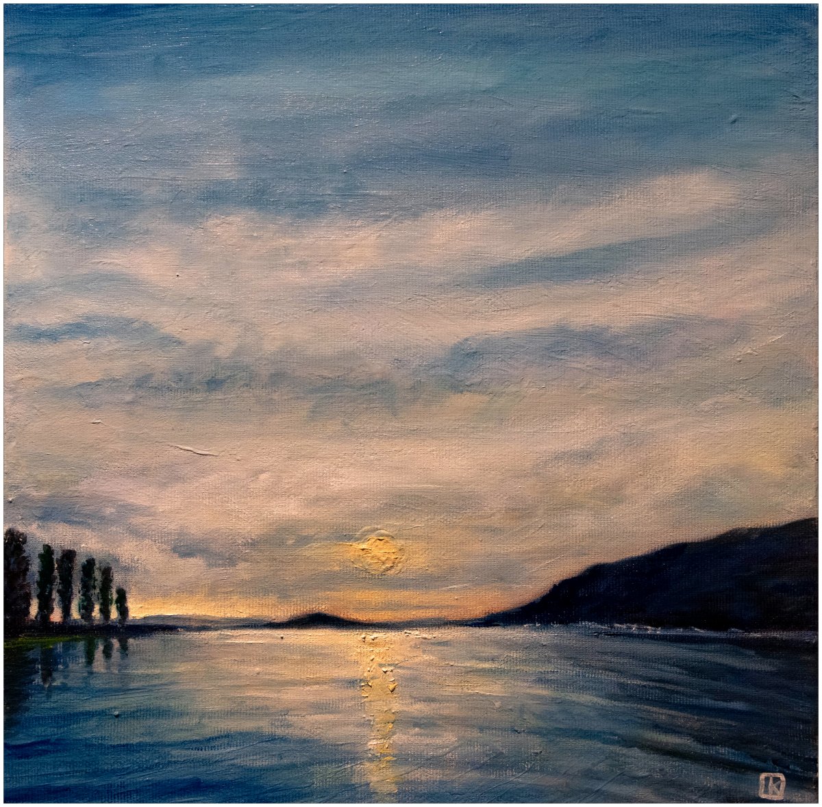 Coucher de soleil sur le lac de Bienne