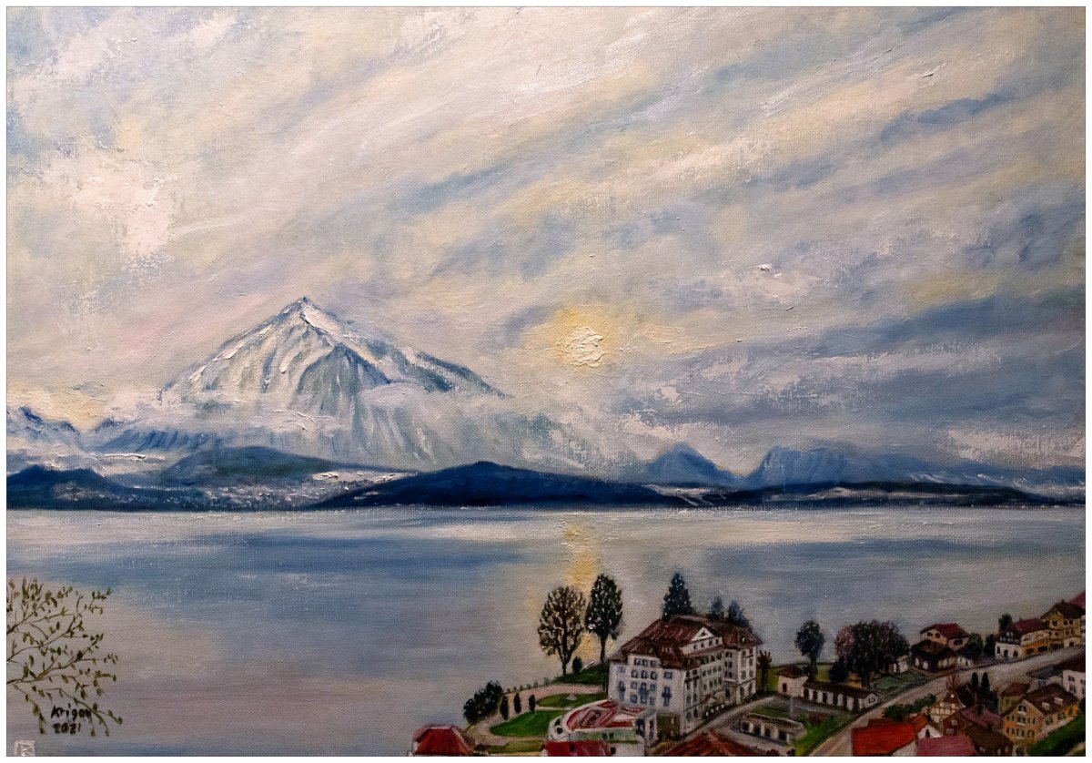 Vue sur le Niesen depuis Gunten 