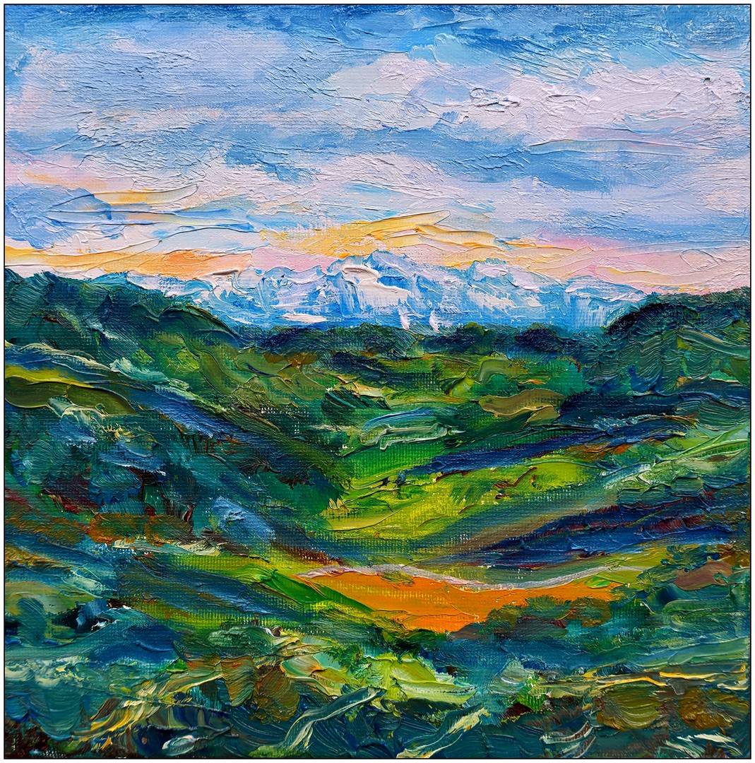 Vue sur les Alpes depuis le Jura 