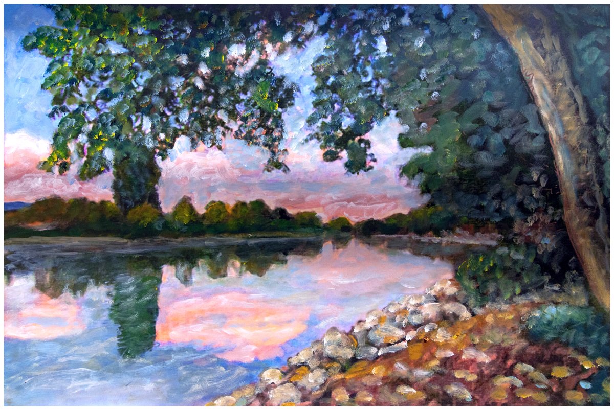 Coucher de soleil au bord de l'Aar