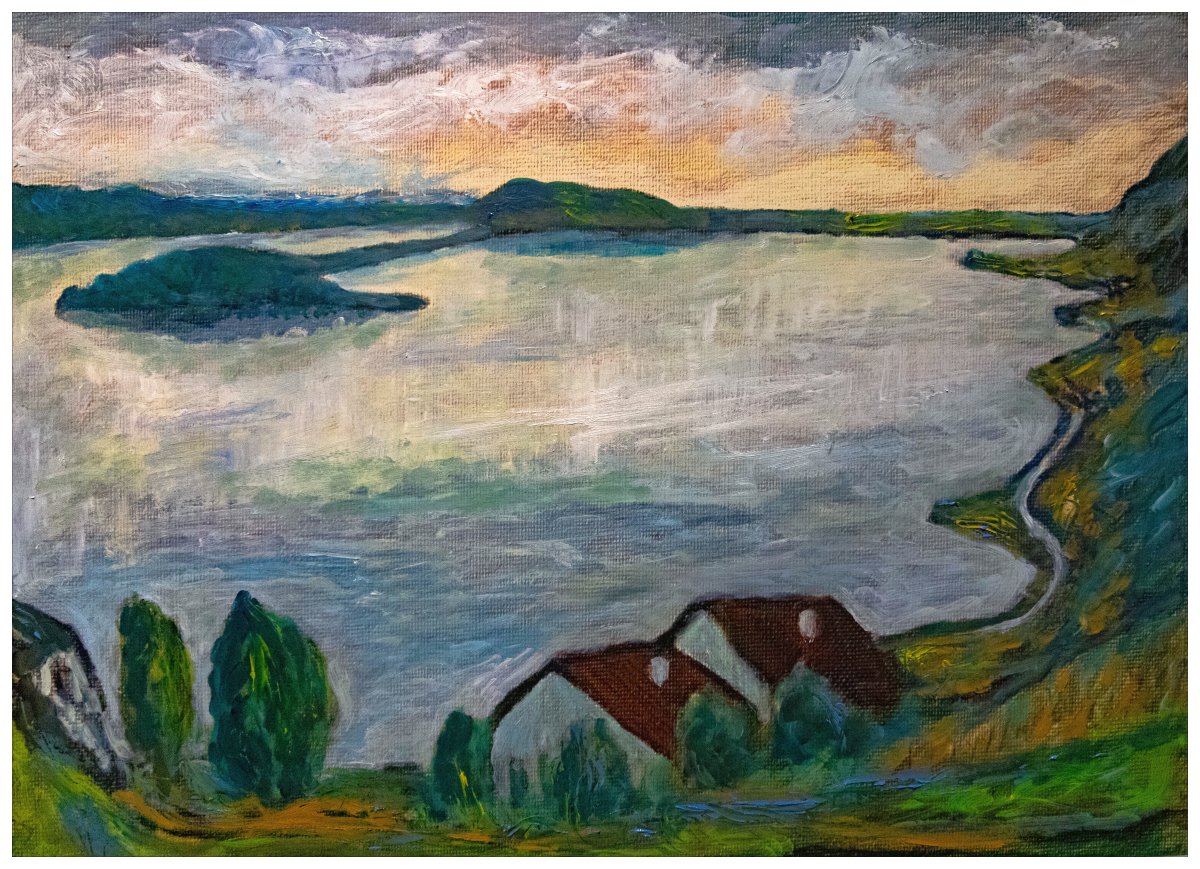 Coucher de soleil sur le lac de 