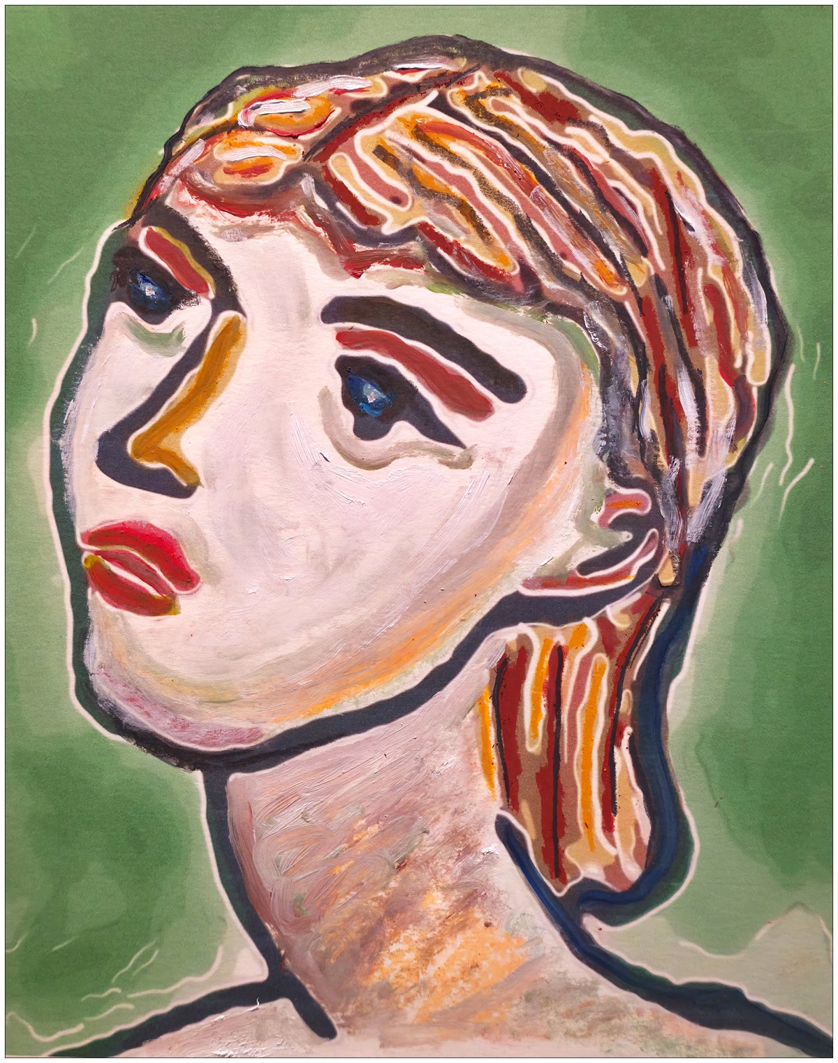 Portrait d'une jeune fille blonde