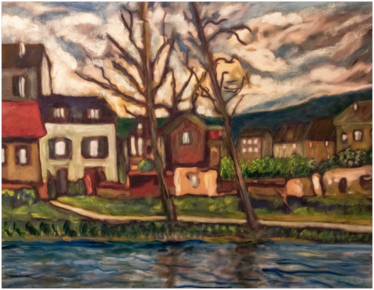  Village au bord de l'eau 