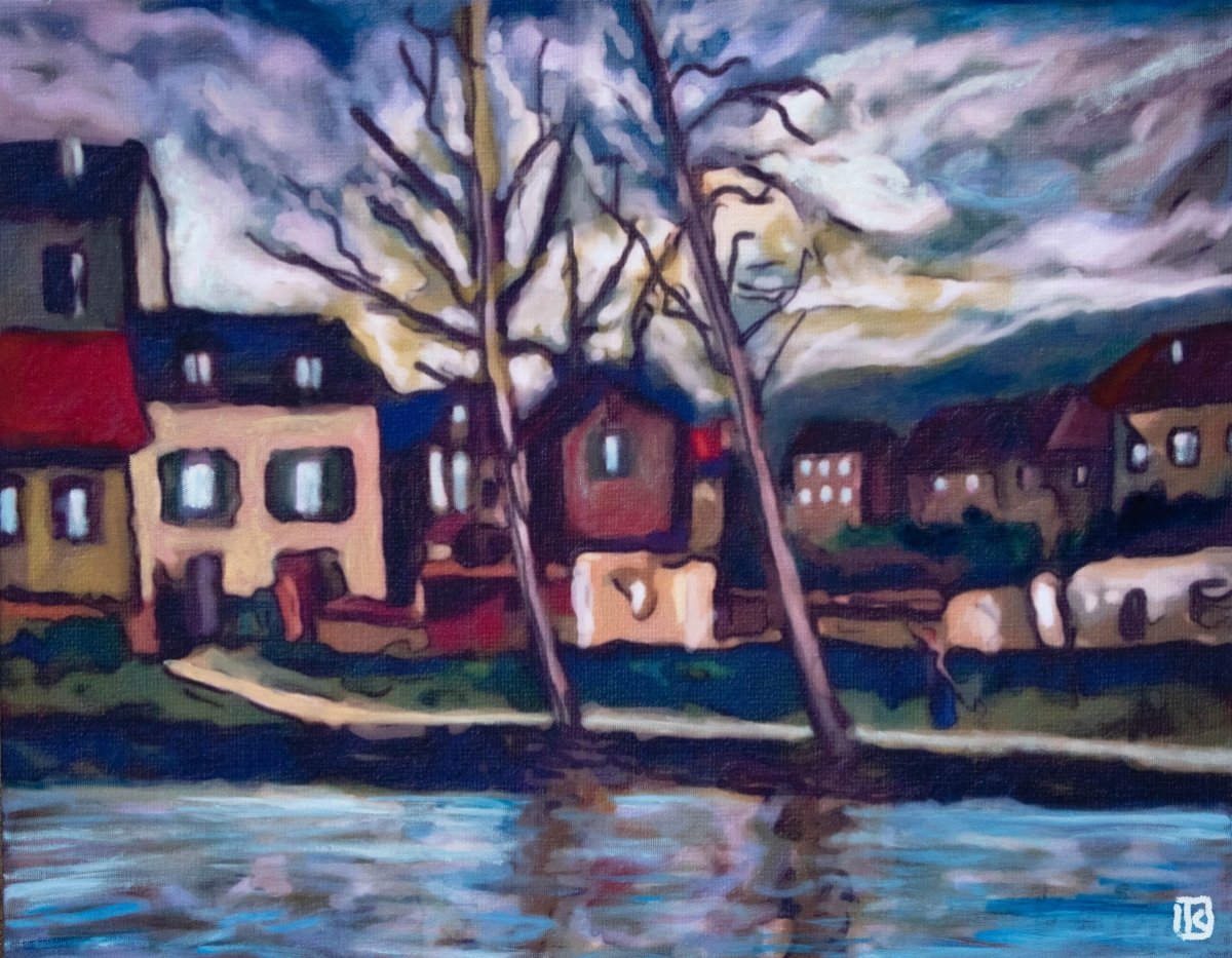  Village au bord de l'eau 