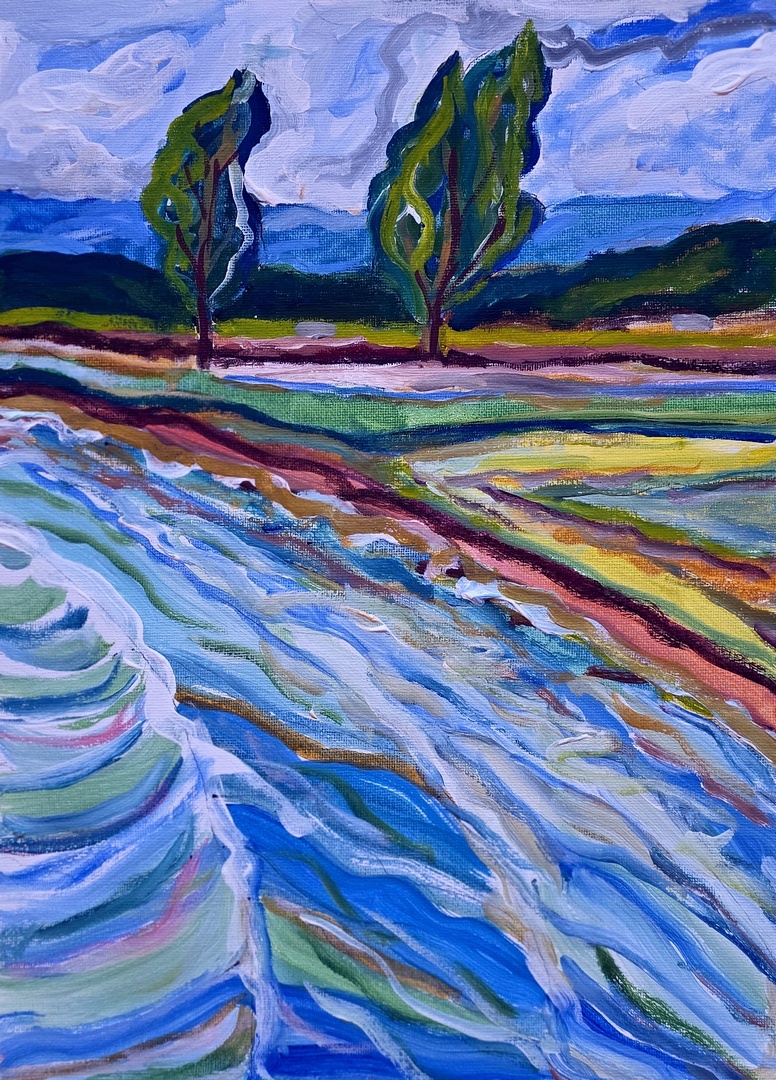 Lac agité