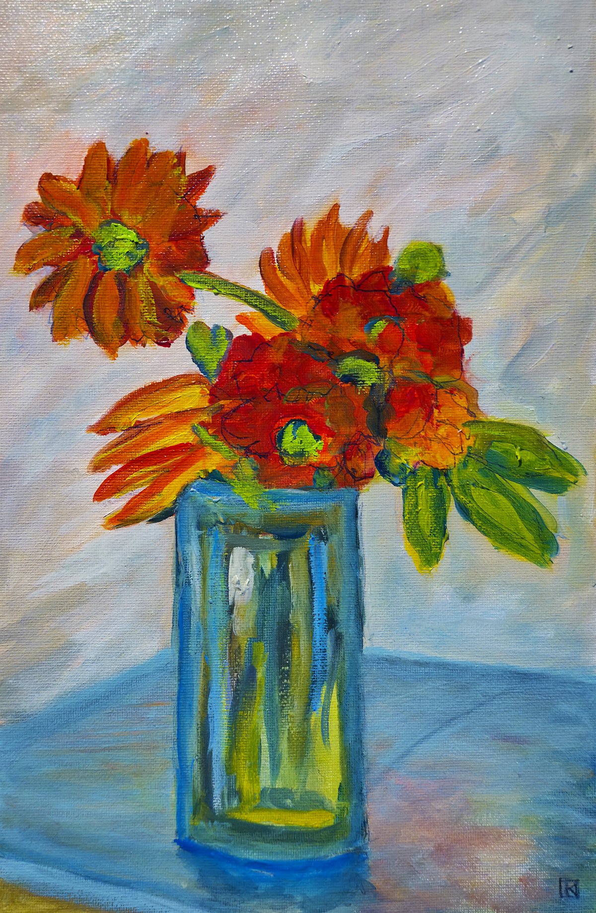 Vase avec fleurs