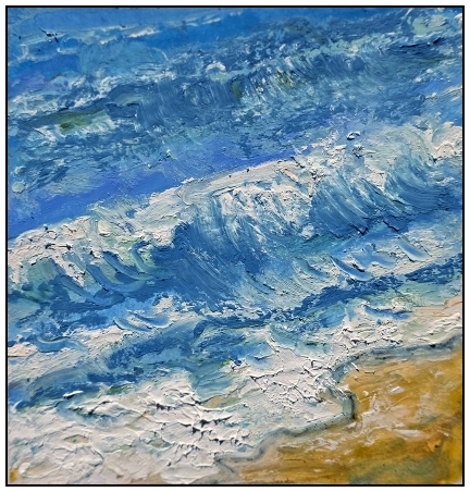 Croquis - Vagues au bord de mer