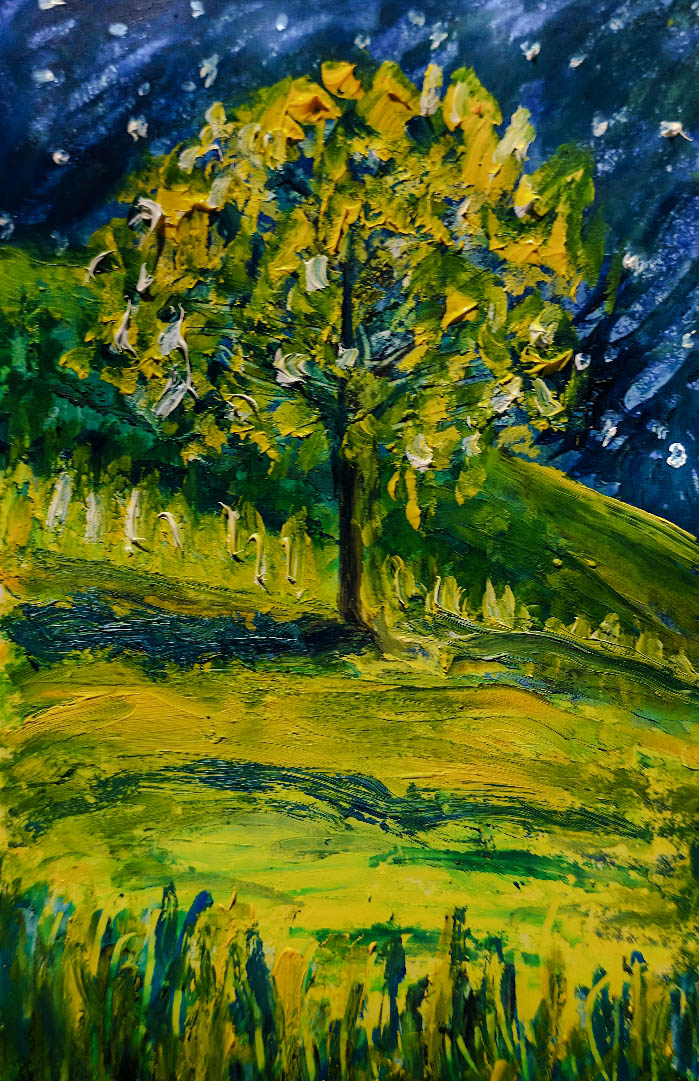 Un arbre sous la pleine lune