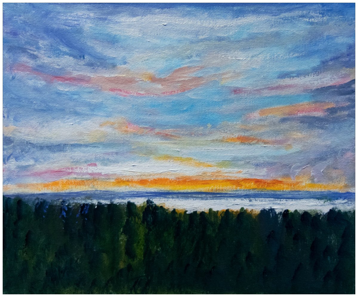 Ciel du soir en bordure de forêt