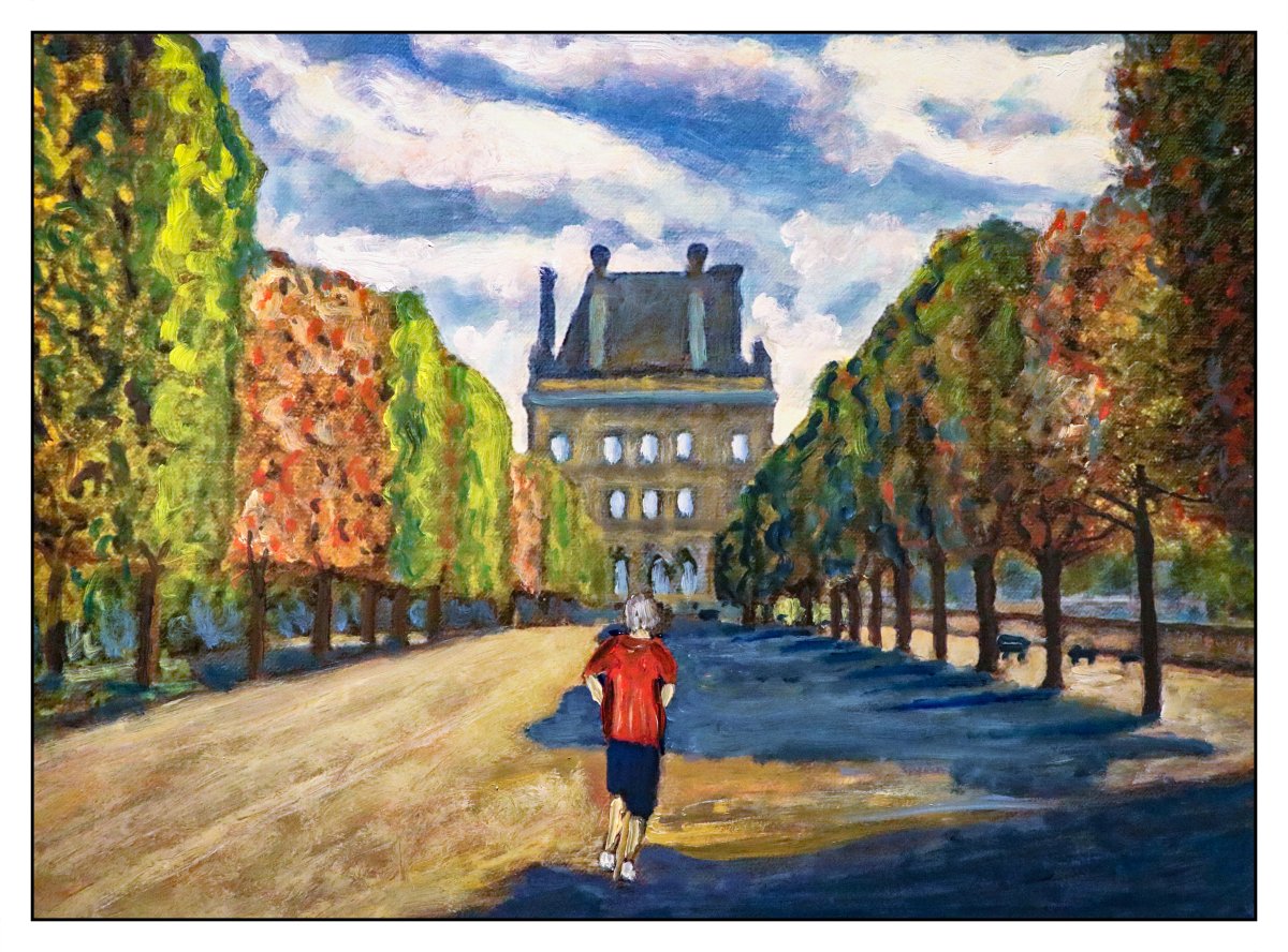 Footing au jardin des Tuileries 