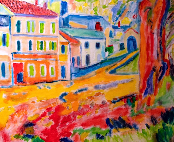 Première ébauche à l'acrylique