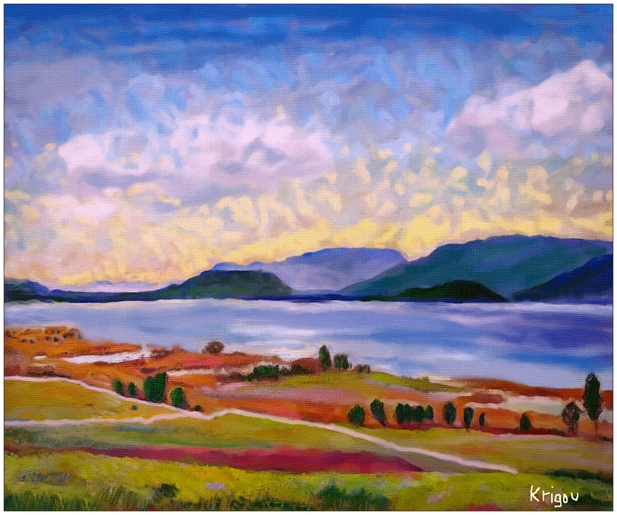 Crépuscule sur le lac de Bienne 