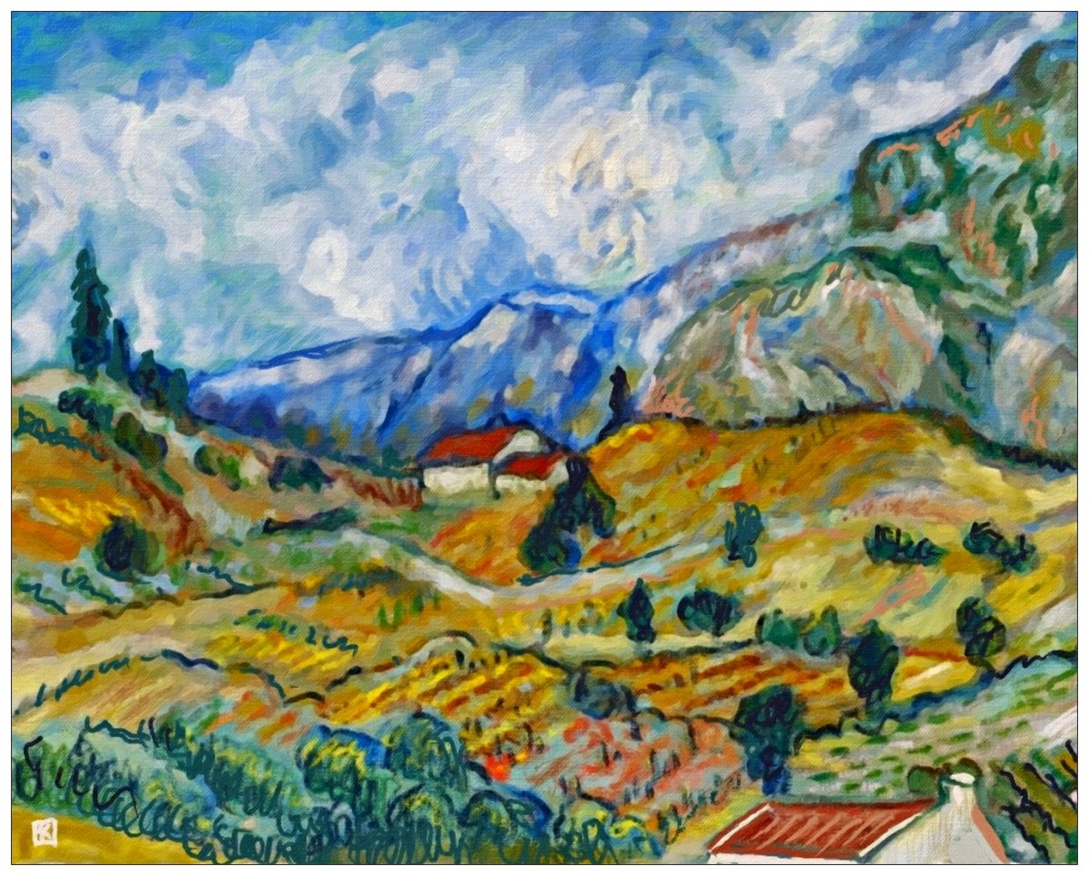 Paysage de Van Gogh revisité