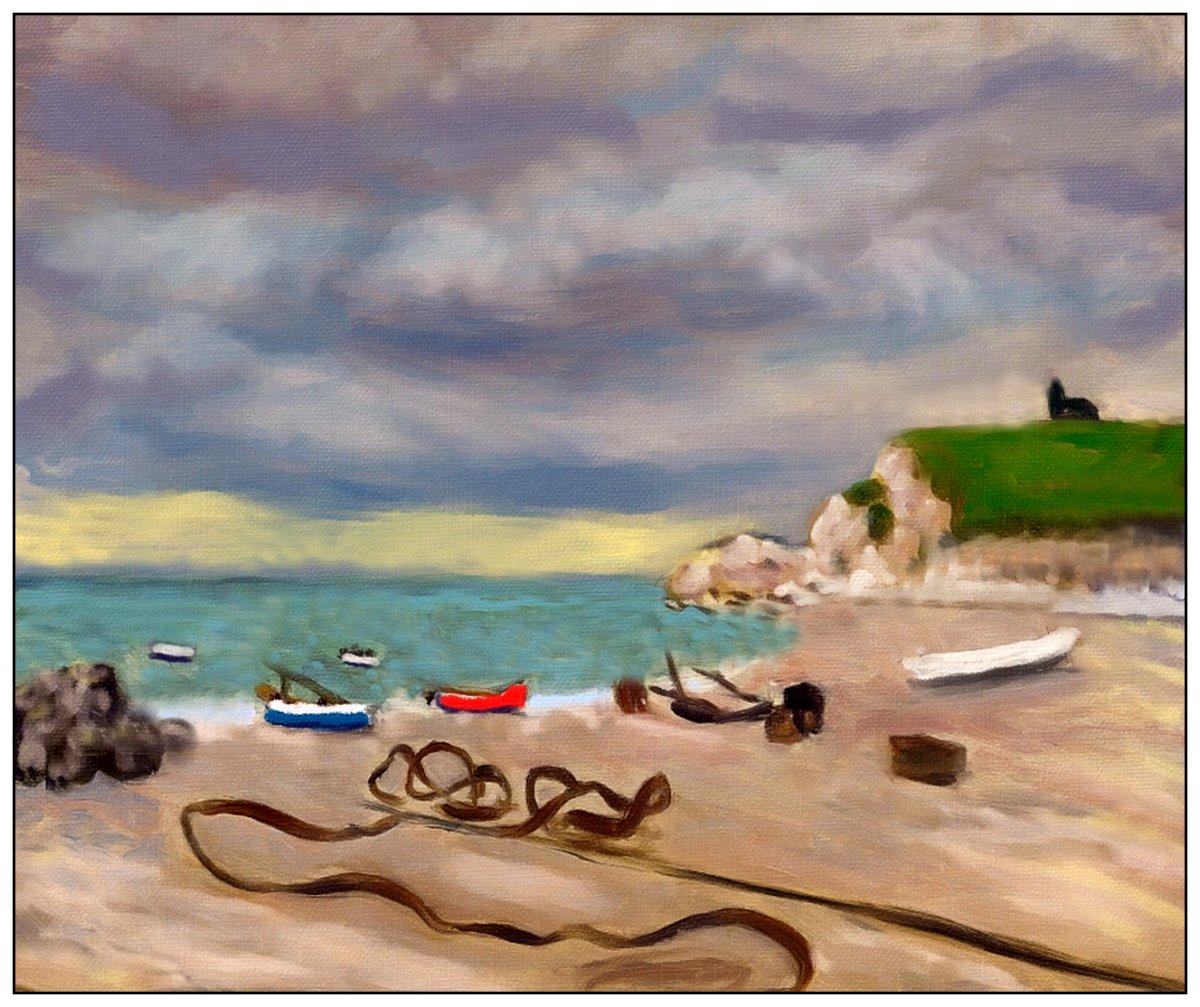 Variations sur un tableau d'Henri Matisse"Cordes sur la plage d'Étretat, 1920" 