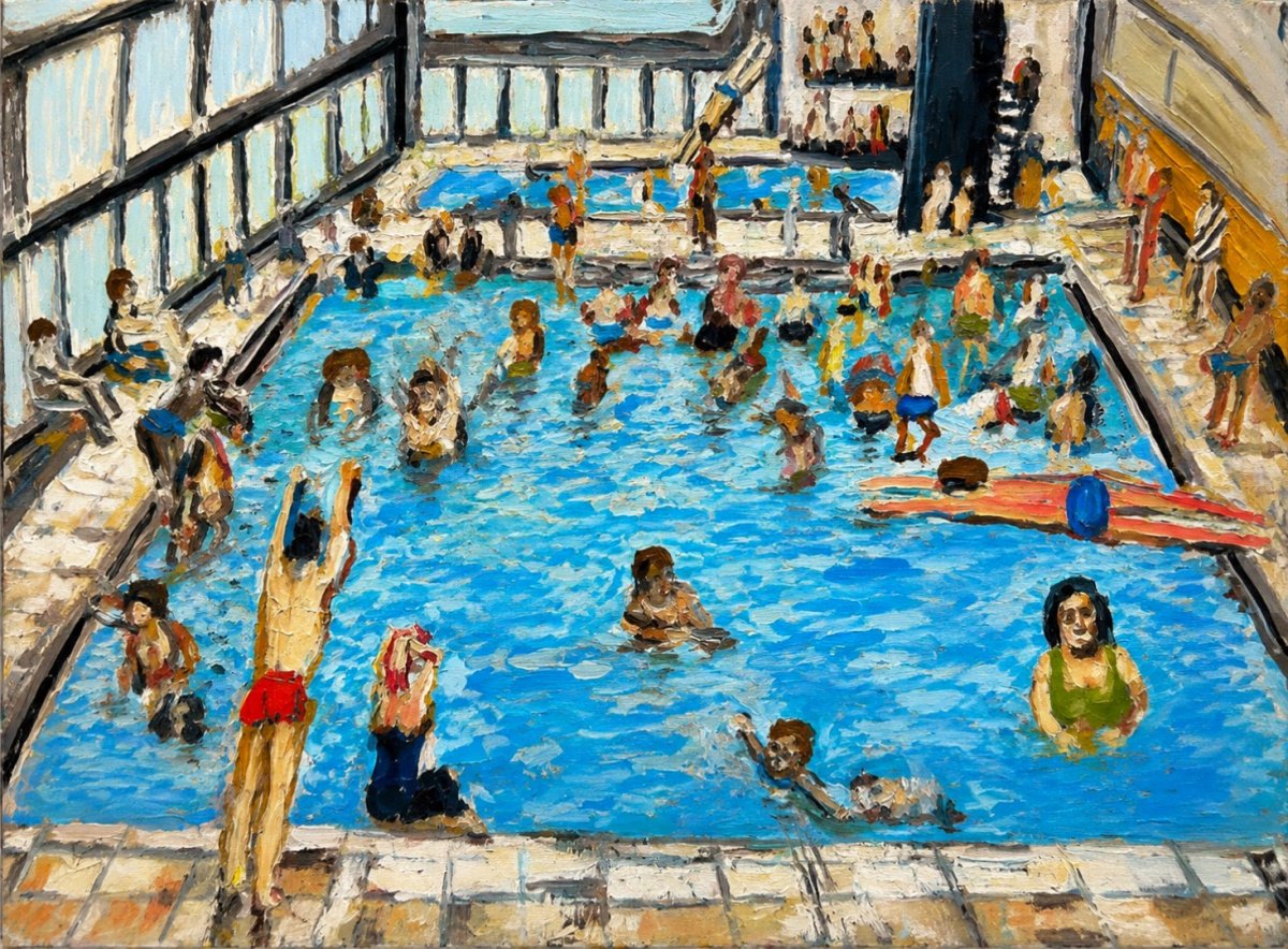 La piscine - Hommage à Léon Kossof
