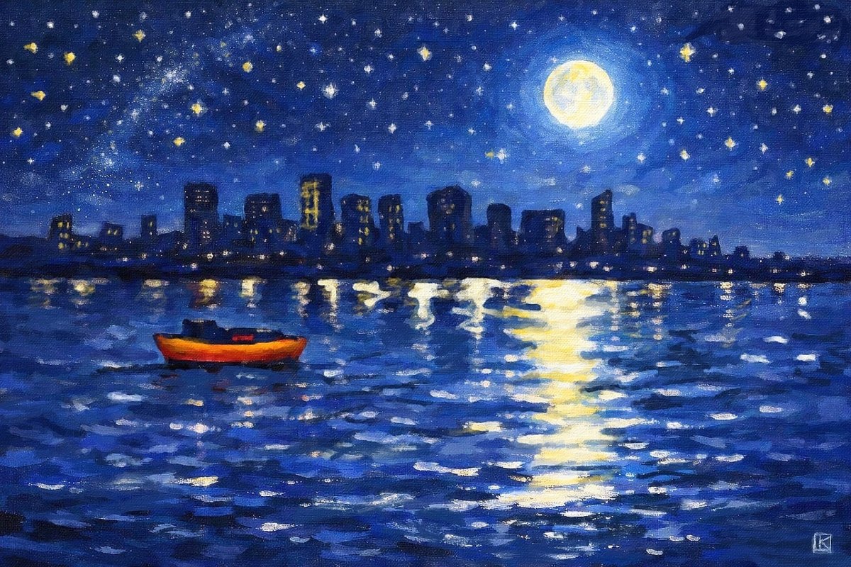 La ville sous la lune