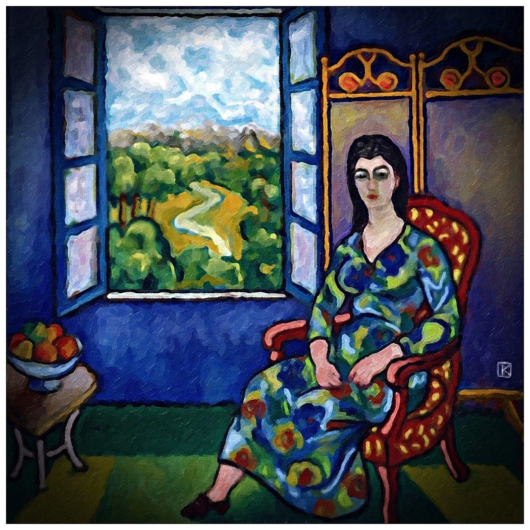 Femme devant la fenêtre