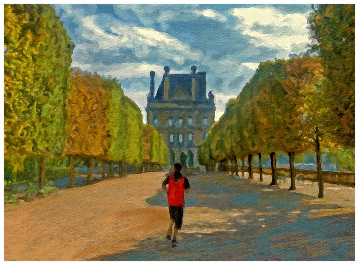 Footing au jardin des Tuileries 