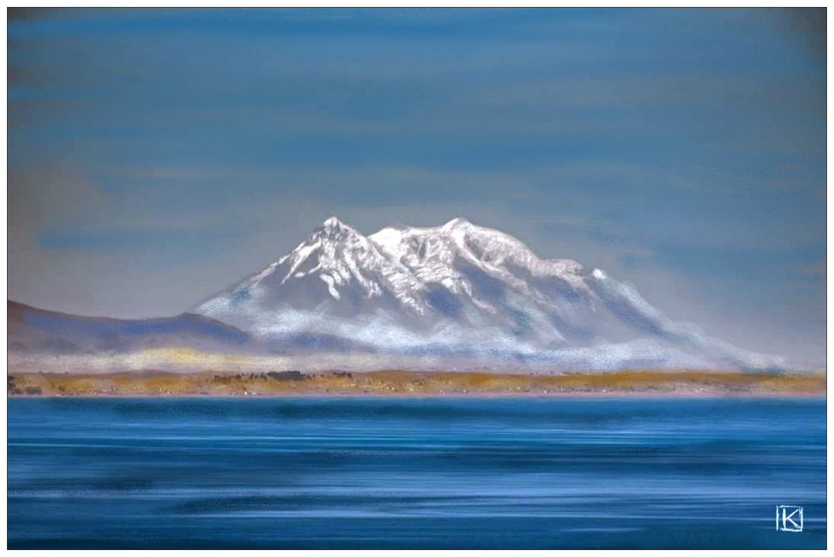 Illimani et lac Titicaca