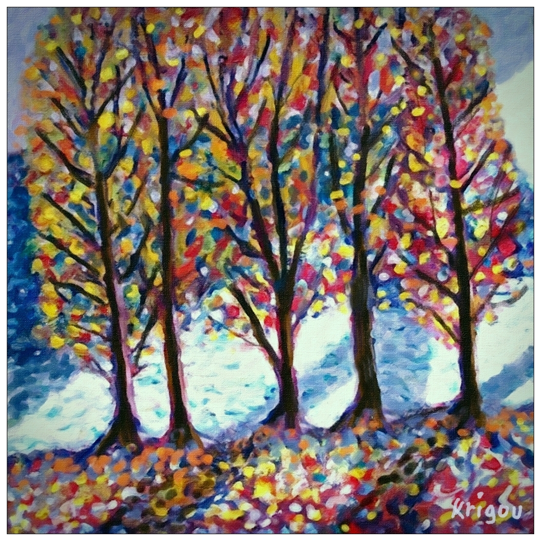 Jeu de lumière sur le bosquet 