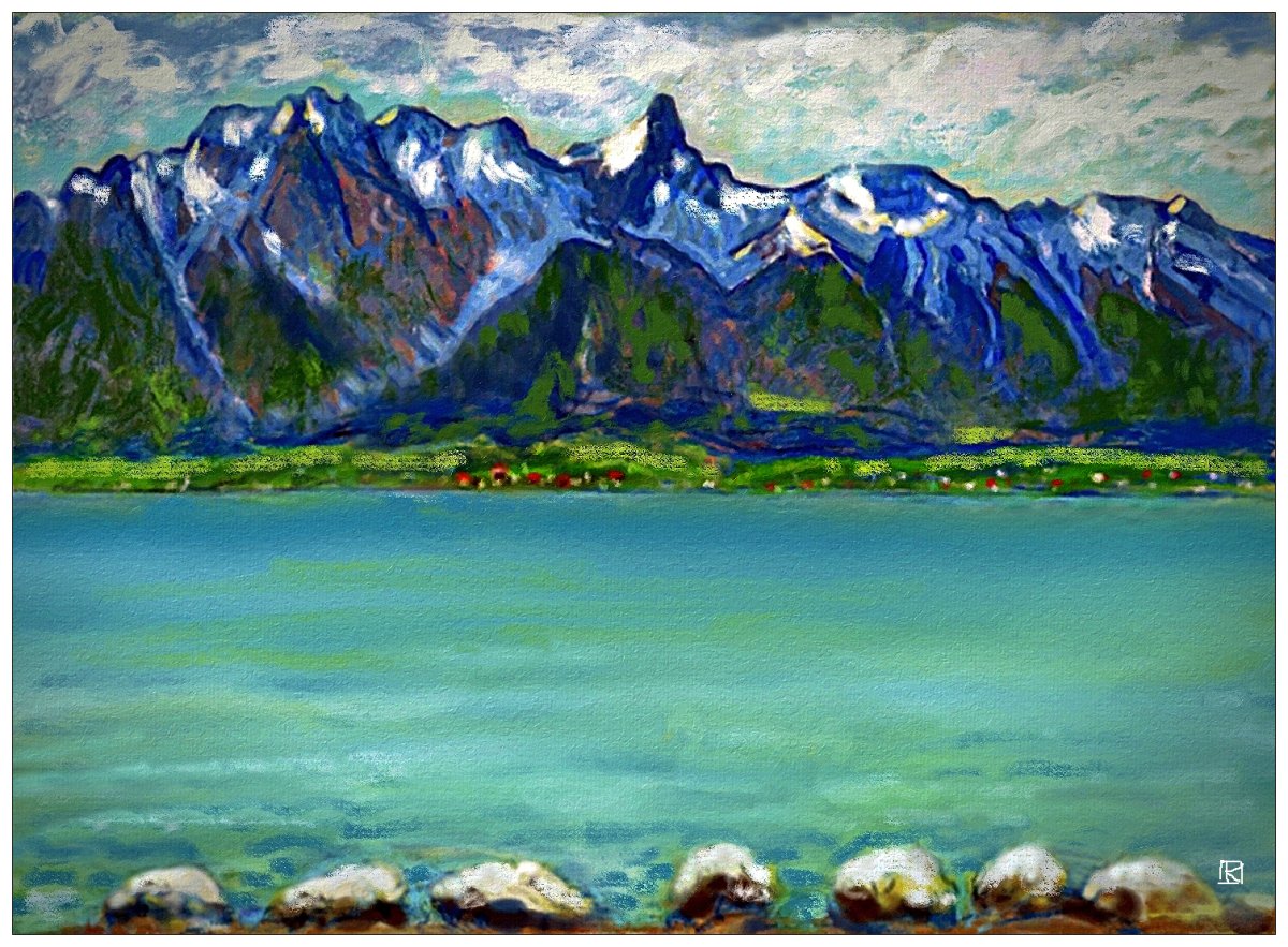 Lac de Thoune avec la chaîne du Stockhorn