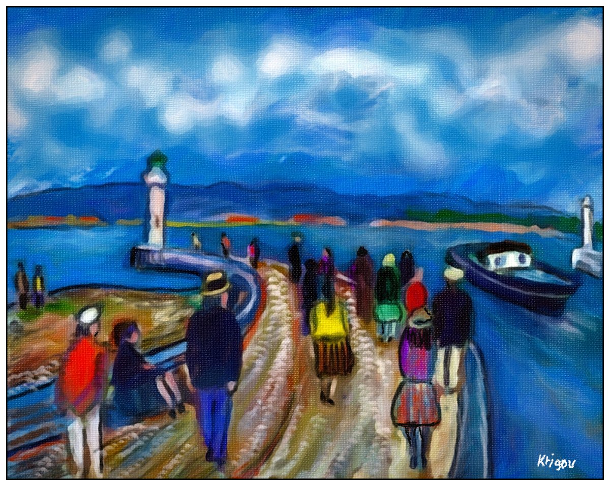 Promenade sur la jetée 