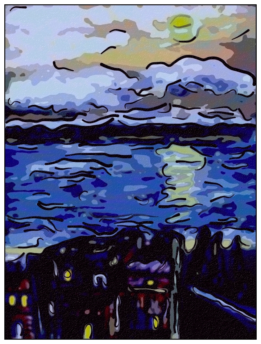 La villa au bord de mer – Clair de lune 