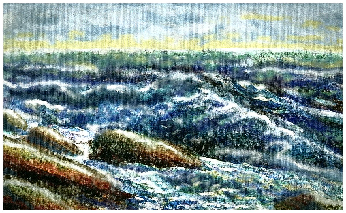 Mer agitée sur la côte