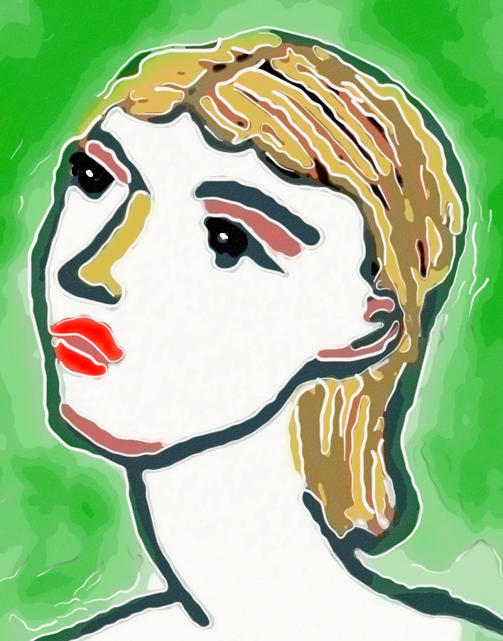 Portrait d'une jeune fille blonde
