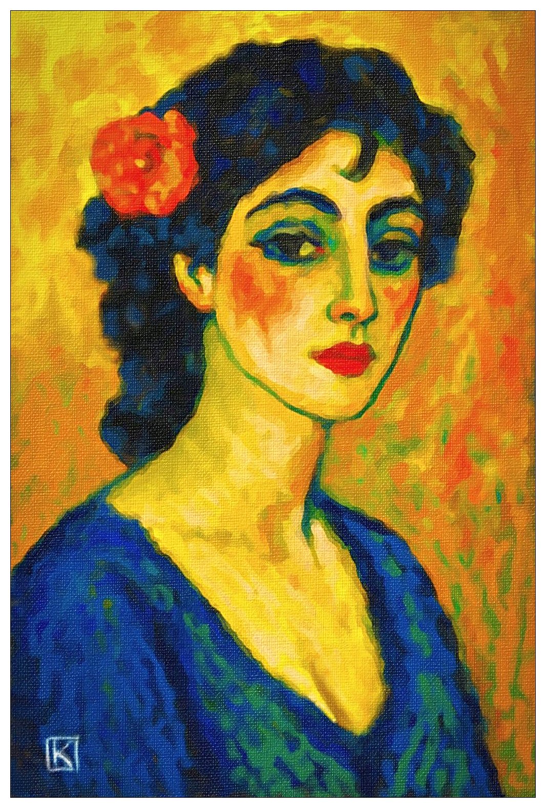 La femme au regard vert