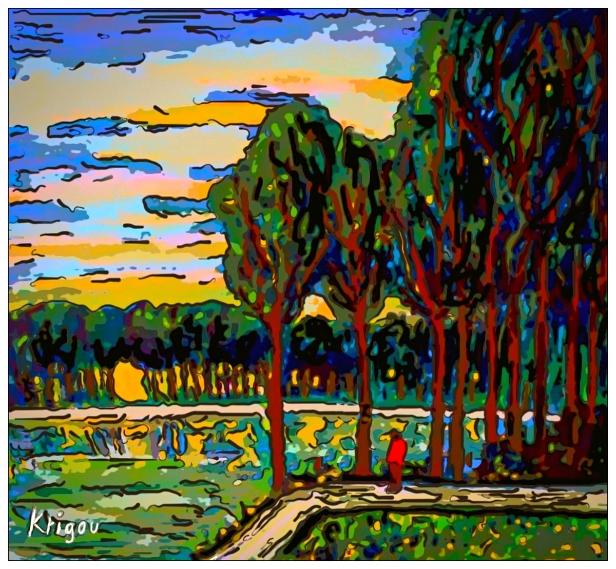 Crépuscule au parc de Sceaux