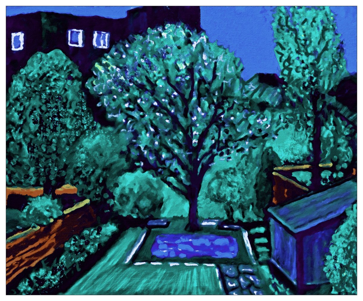 Nuit magique dans un jardin londonien 