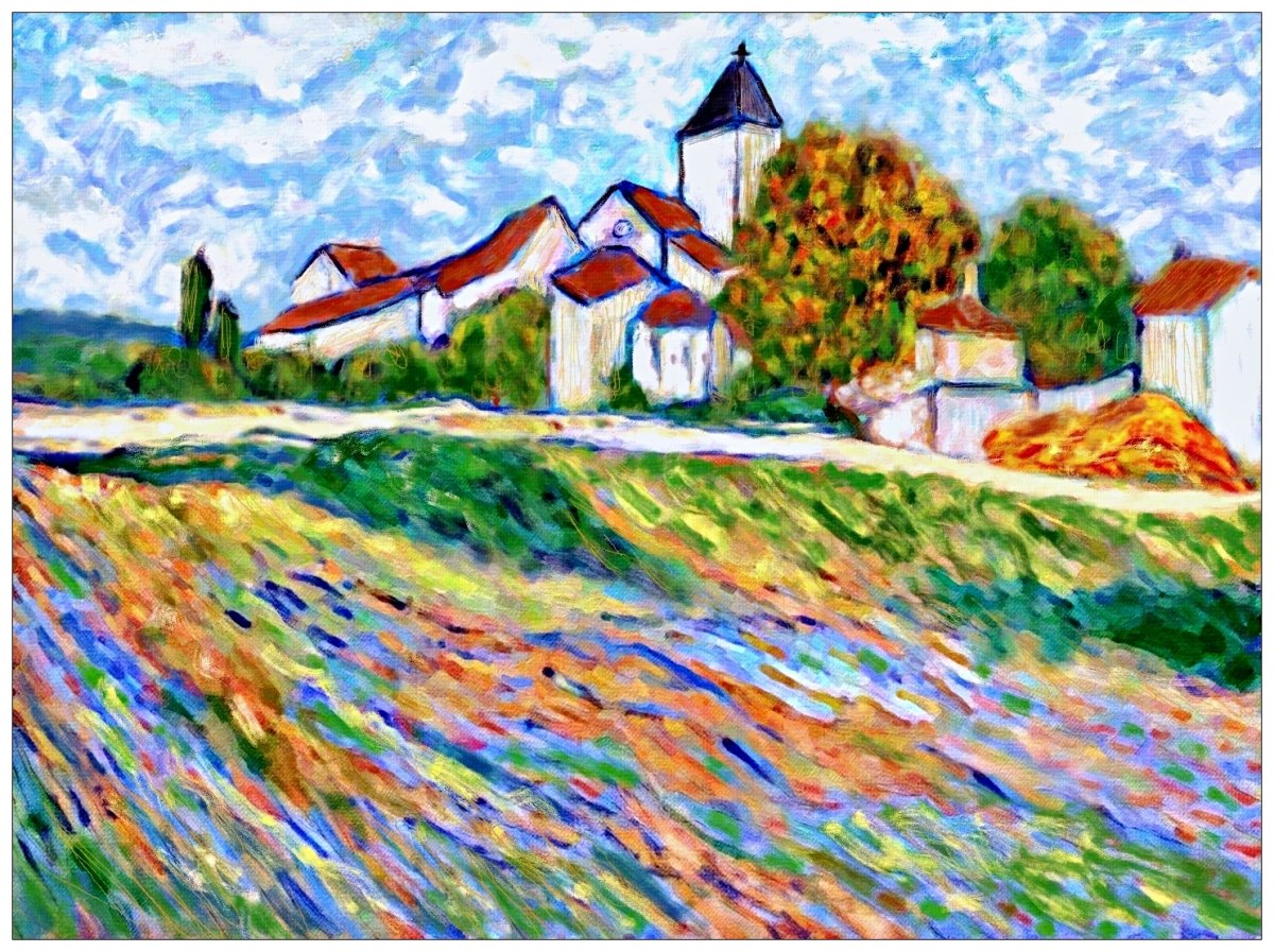 Village avec son tas de fumier