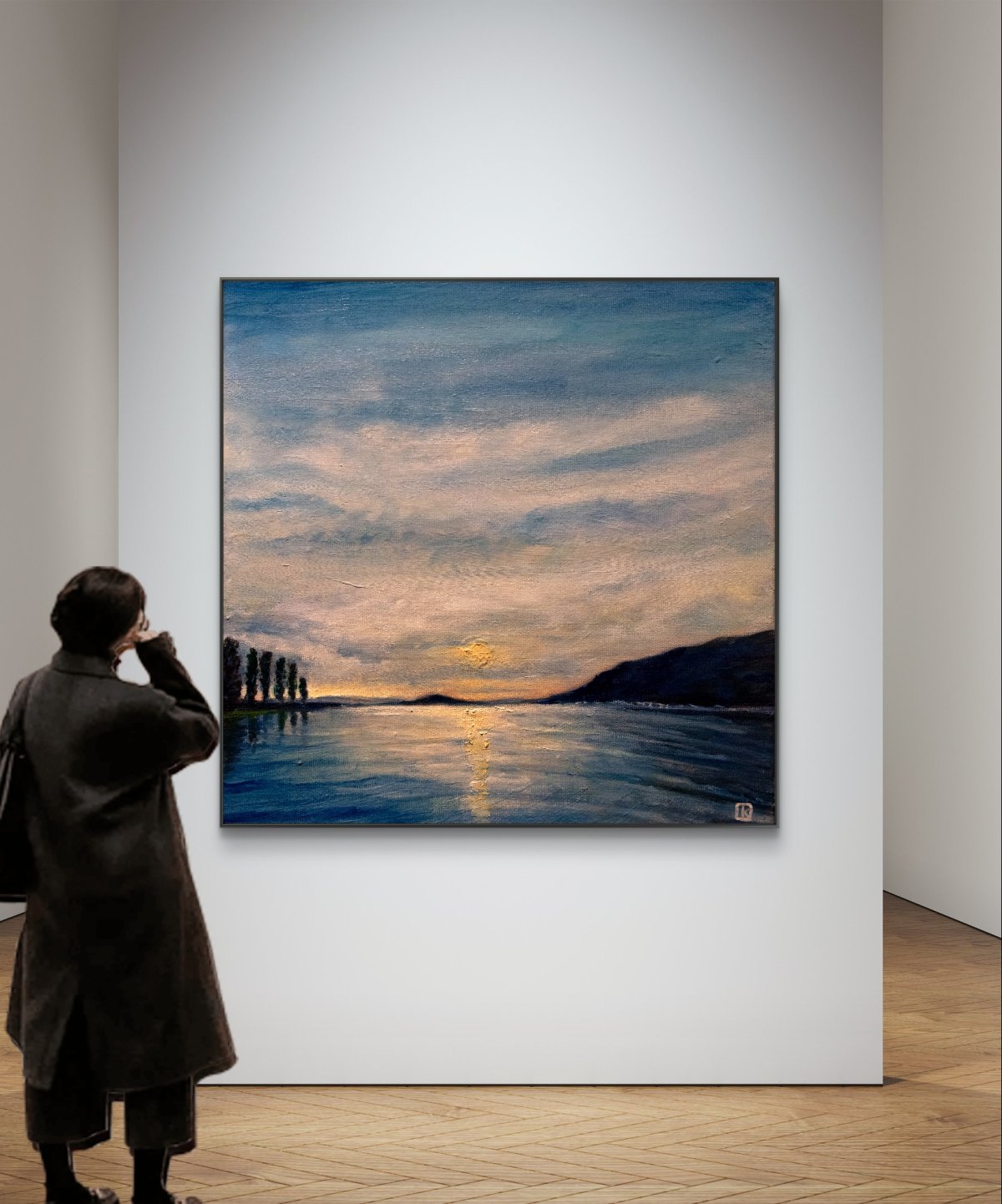 Coucher de soleil sur le lac de Bienne - Réf. CS3921