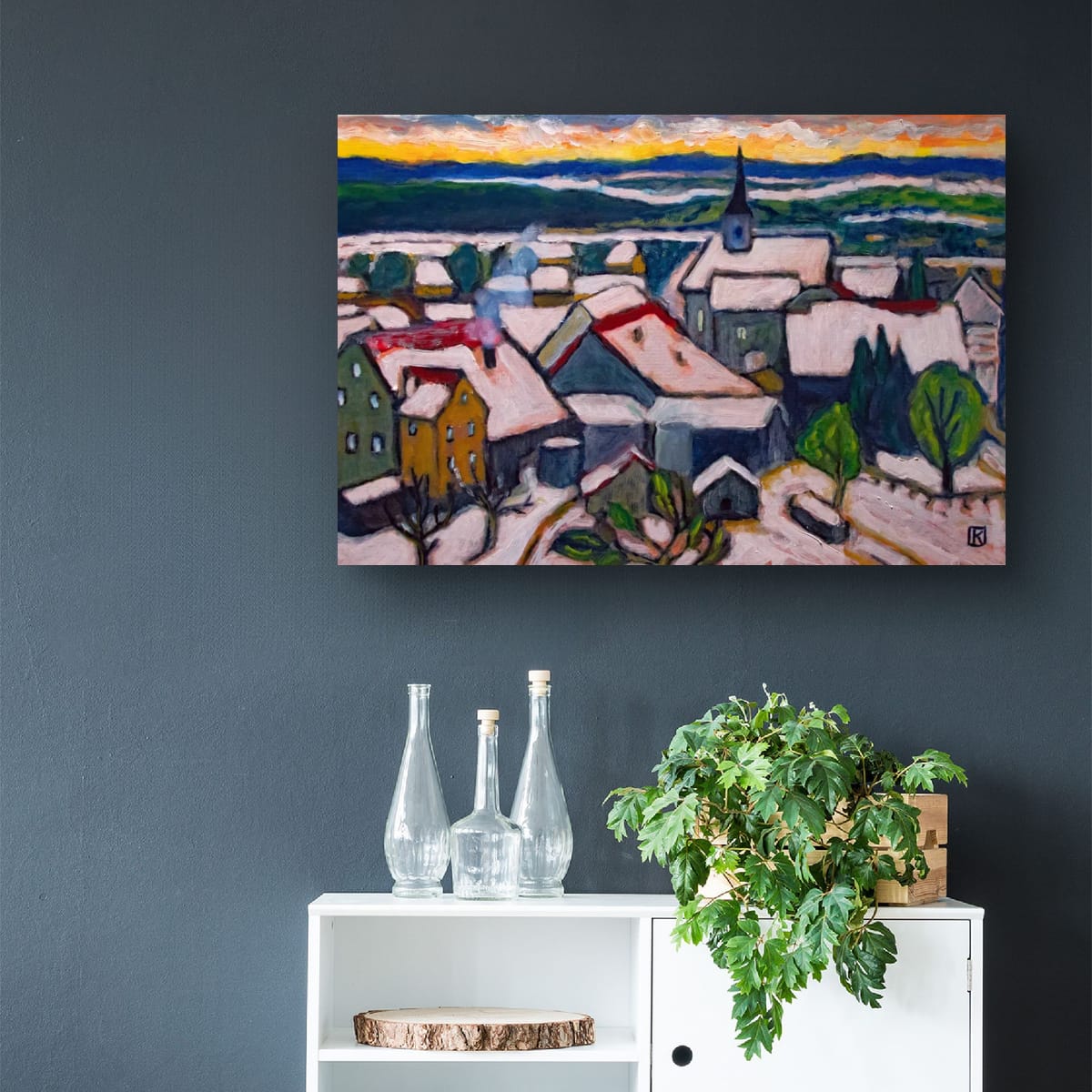 Scène hivernale par temps de foehn 