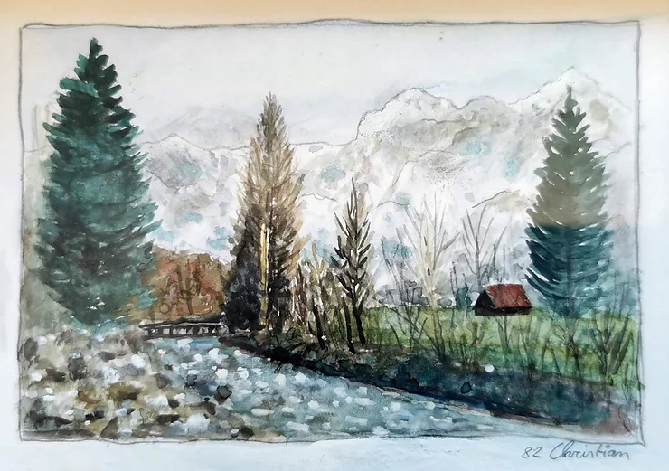 Au bord de la rivière vers la Lenk