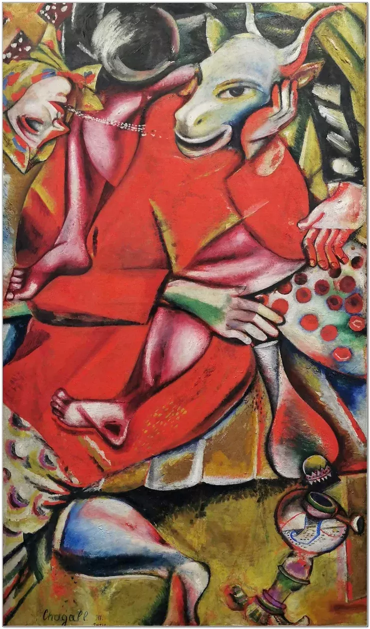 Marc Chagall - Dédié à ma fiancé 1911