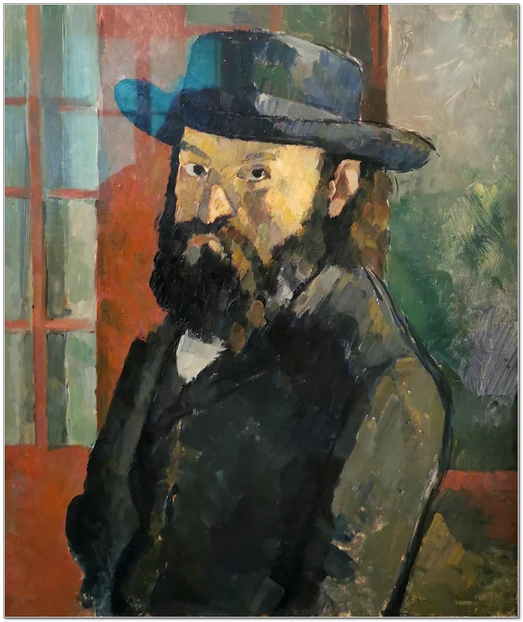Paul Cézanne - Portrait de l'artiste au chapeau à large bord, 1879