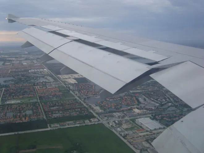 Survol de Miami avant l'atterrissage