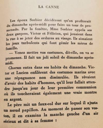 La Canne - nouvelle de Marcel Aymé