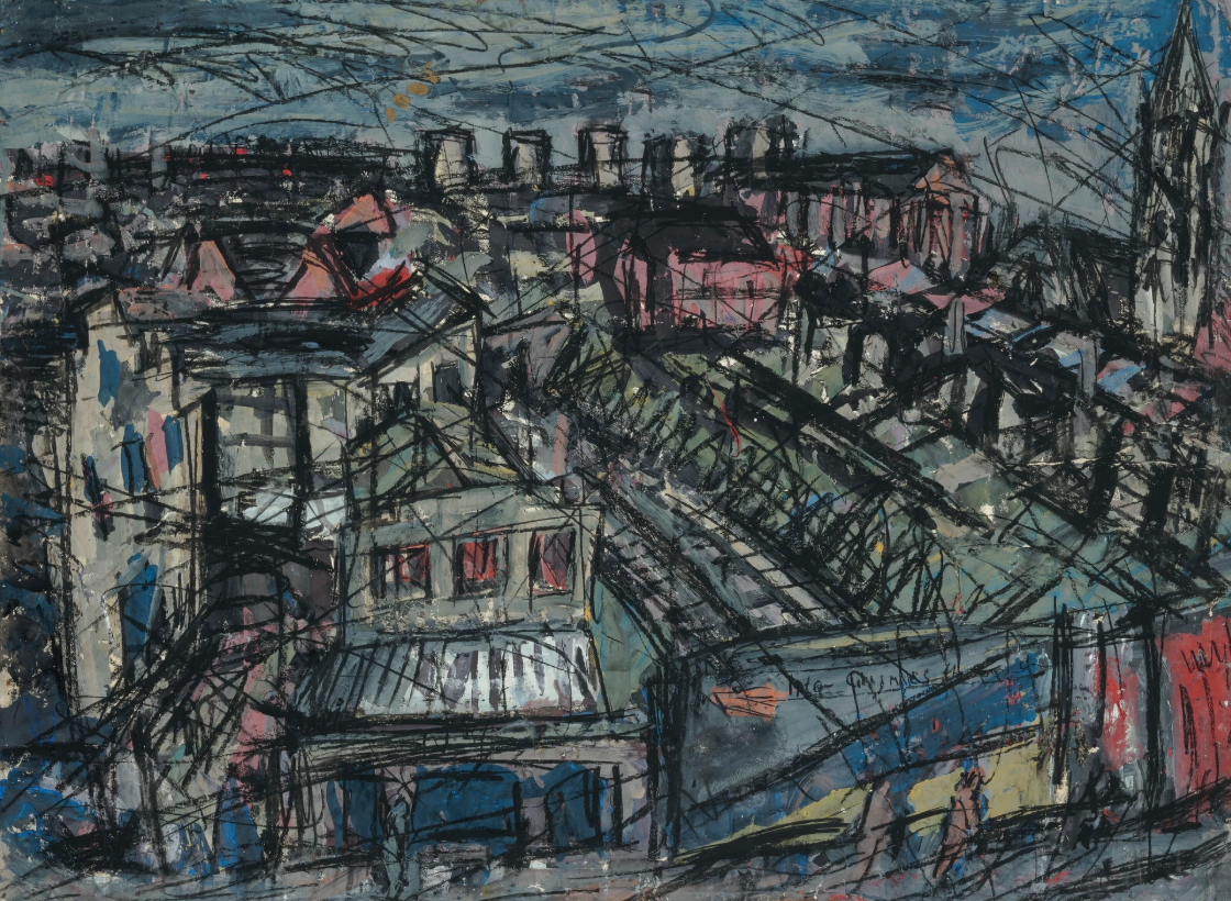 Vue de Hackney avec l'hôpital allemand, réalisée en 1975