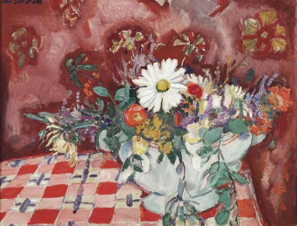Bouquet coloré de marguerites, 1935