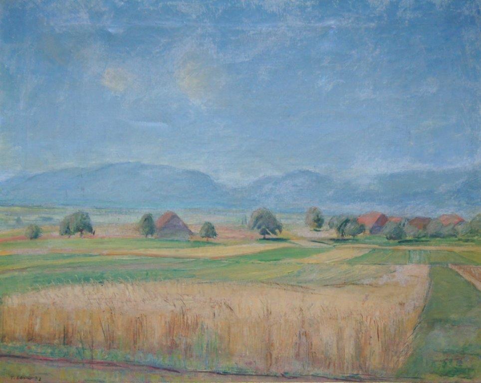 Paysage, toile peinte en 1932