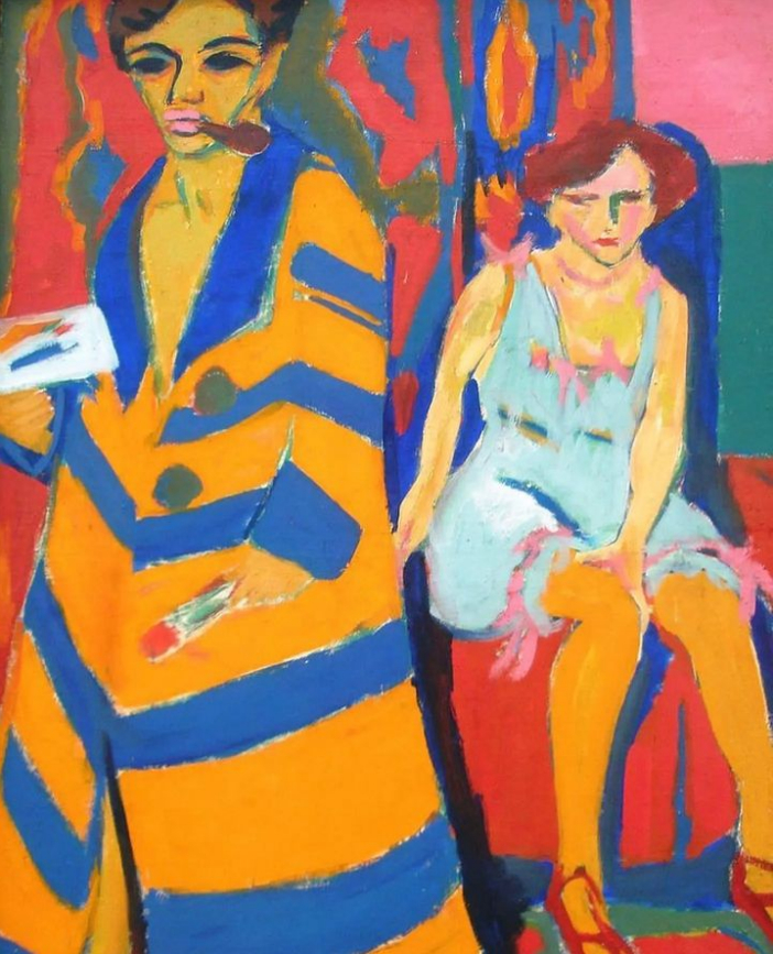 Peintre et modèle, 1910, révisé en 1926