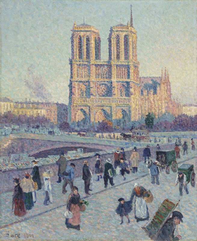 Le quai Saint-Michel et Notre-Dame