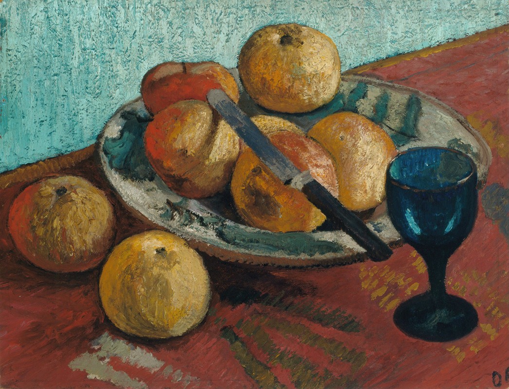 Nature morte aux pommes et verre vert (1906)