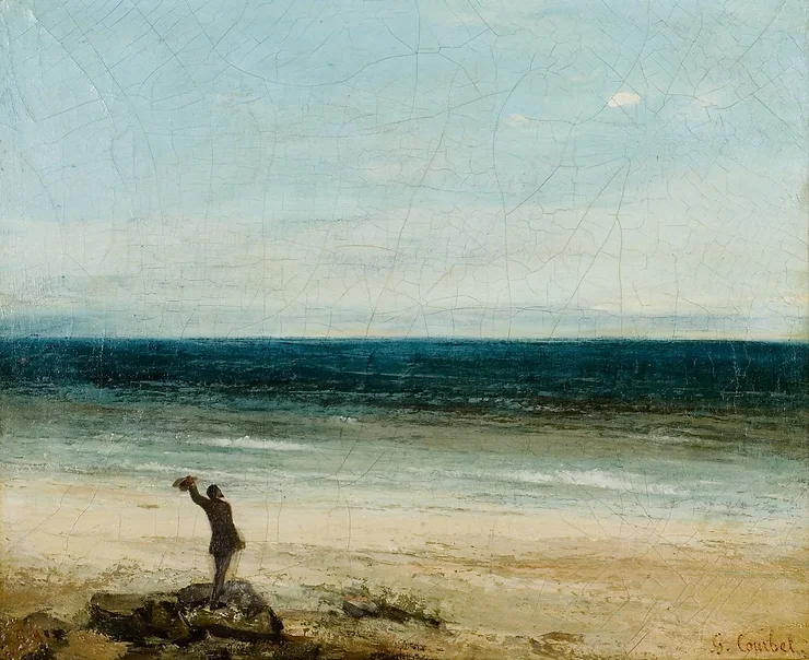 Le bord de mer à Palavas ou L'artiste devant la mer (1854)
