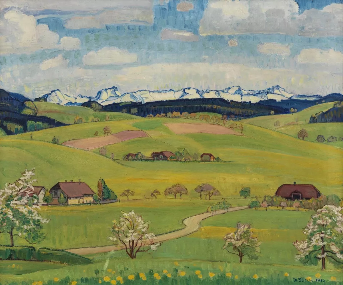 Campagne bernoise, 1910, huile sur toile, 50 x 60