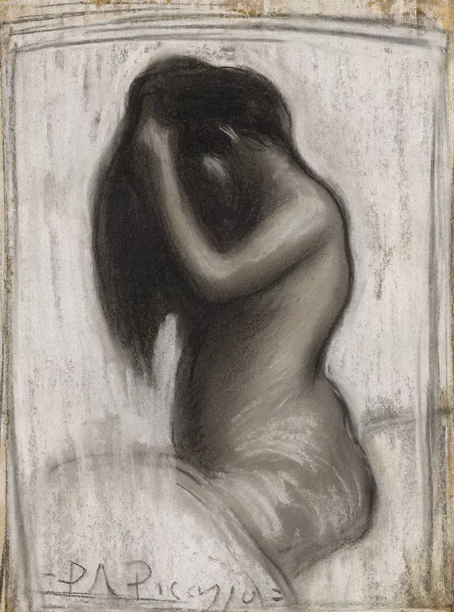 Nu se coiffant, 1901