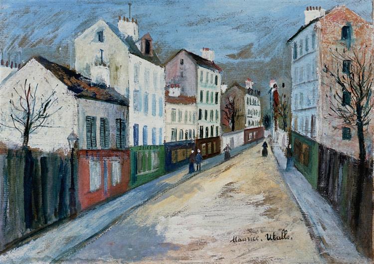Une rue dans une banlieu de Paris, 1912
